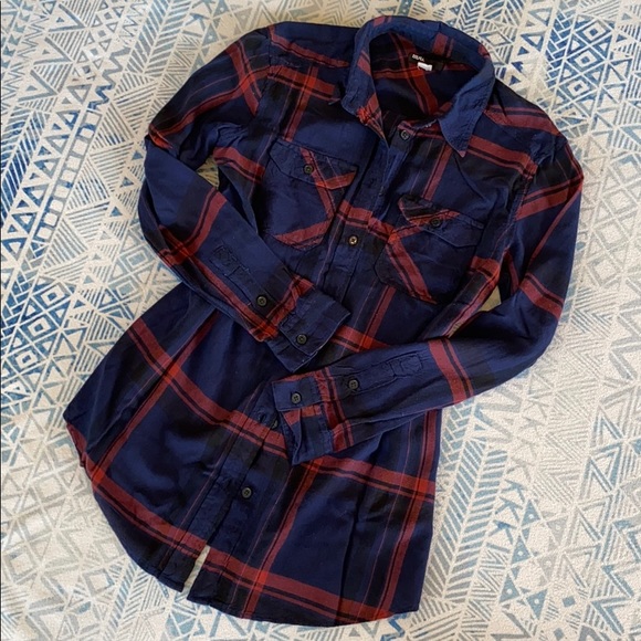 BDG Plaid Flannel Button Down - Picture 8 of 8
